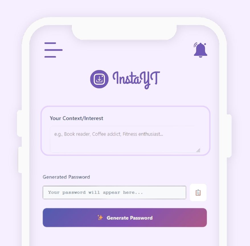 Home 1 Instagram AI Password Generator Tool Banner